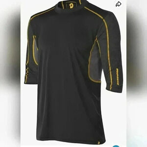 Demarini Comotion half sleeve baseball compression shirt black #WTD100377 XL